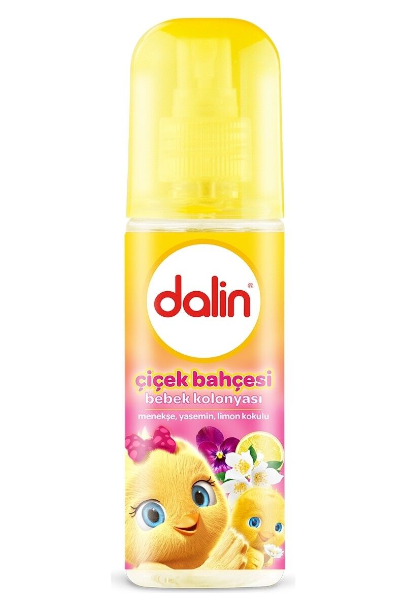 Dalin Bebek Kolonyası Çiçek Bahçesi Menekşe Yasemin Limon Kokulu 150 ml Cam Şişe