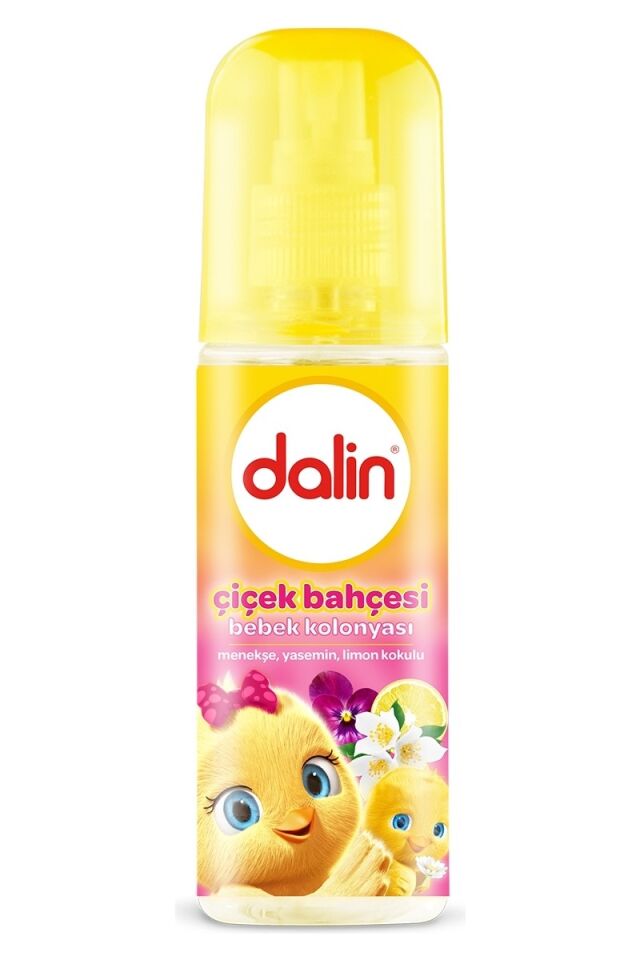 Dalin Bebek Kolonyası Çiçek Bahçesi Menekşe Yasemin Limon Kokulu 150 ml Cam Şişe