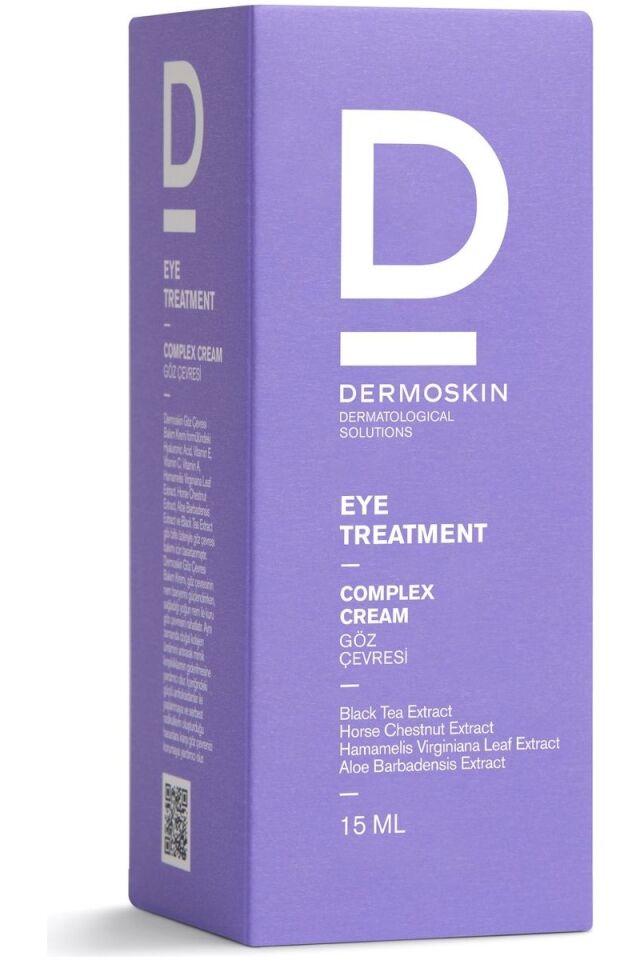 Dermoskin Göz Çevresi Bakım Kremi 15 ml Antioksidan Kolajen Destekli Koyu Halka ve İnce Çizgi Karşıtı
