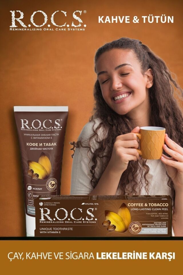 R.O.C.S. Rocs Kahve ve Tütün Lekelerine Karşı Diş Macunu 74 g