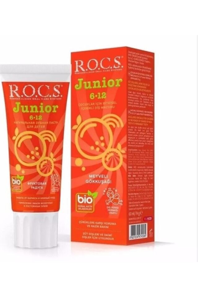 R.O.C.S. Rocs Junior Meyveli Gökkuşağı 6-12 Yaş Florürsüz Diş Macunu 74 ml