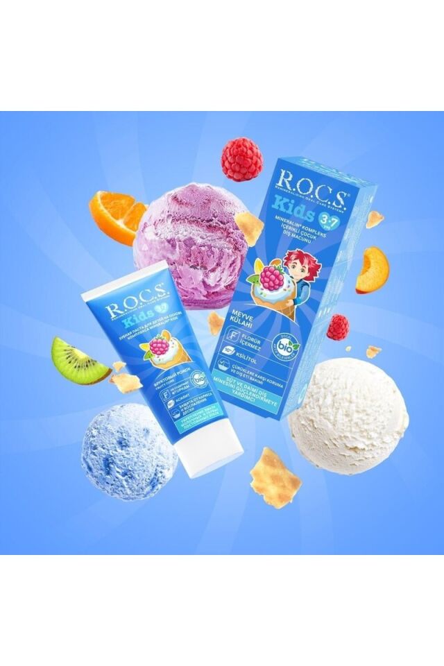R.O.C.S. Rocs Kids Meyve Külahı Florürsüz Diş Macunu 45 ml