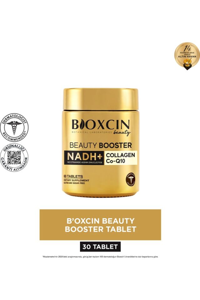 Bioxcin Beauty Booster 60 Tablet - Kolajen Nadh+ Co Q10 Glutatyon Biotin Astaksantin Resveratrol Hya Asit.