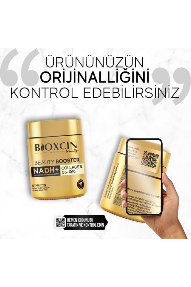 Bioxcin Beauty Booster 60 Tablet - Kolajen Nadh+ Co Q10 Glutatyon Biotin Astaksantin Resveratrol Hya Asit.
