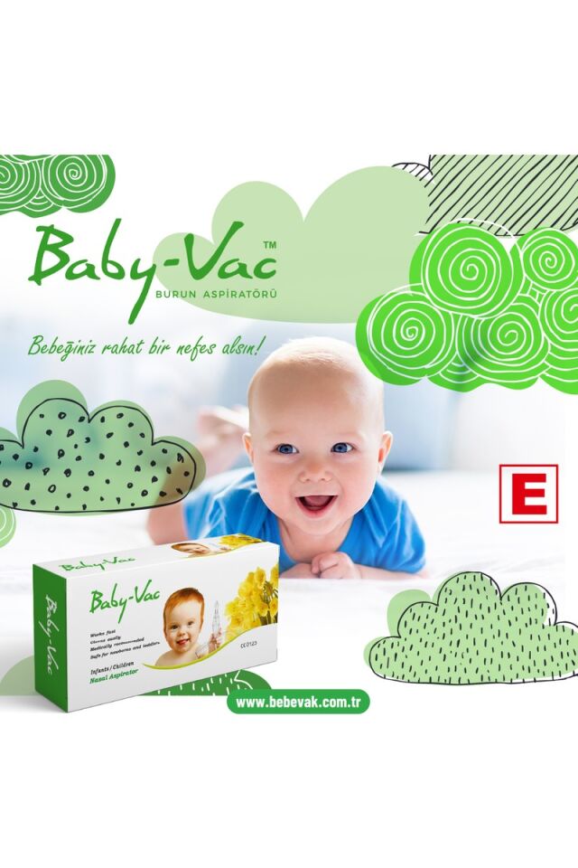Baby-Vac burun aspiratörü, Elektrik süpürgesi ile çalışır.