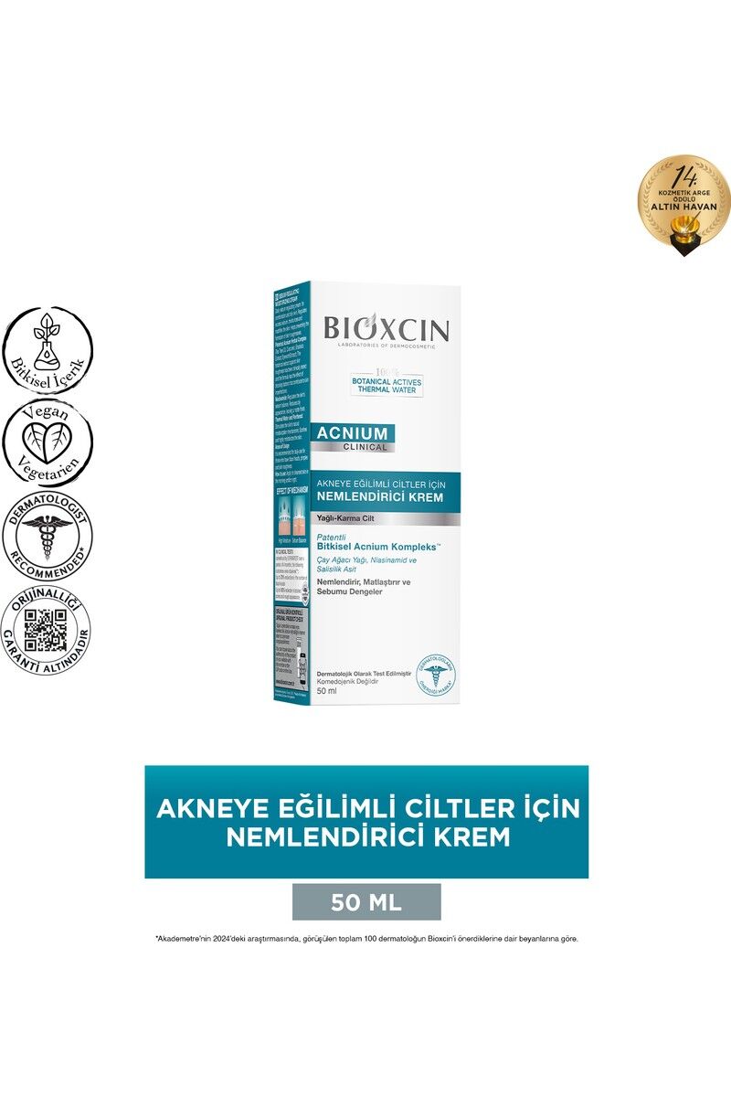 Bioxcin Acnium Sebum Dengeleyici Nemlendirici Krem 50 ml
