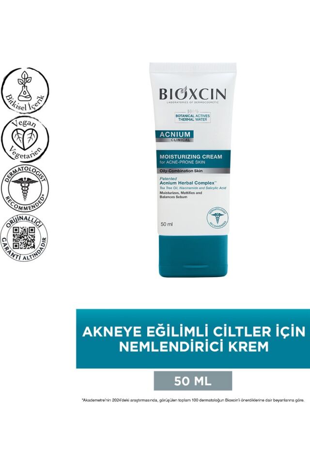 Bioxcin Acnium Sebum Dengeleyici Nemlendirici Krem 50 ml
