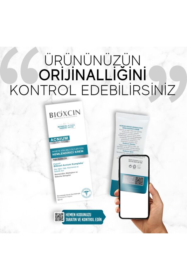 Bioxcin Acnium Sebum Dengeleyici Nemlendirici Krem 50 ml