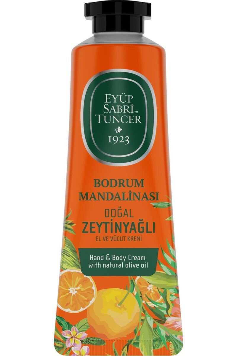 Eyüp Sabri Tuncer Doğal Zeytinyağlı Bodrum Mandalinası El ve Vücut Kremi 50 ml – Nemlendirici, Vegan ve Parabensiz
