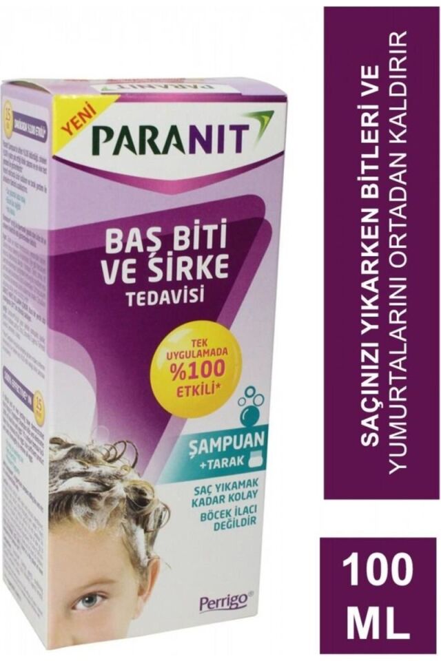 Paranit Baş Biti ve Sirke Tedavisi Şampuan+Tarak 100 ml