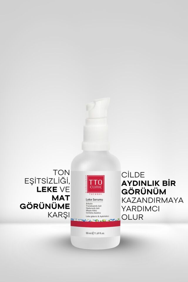 TTO Clinic Leke Karşıtı Cilt Bakım Serumu 50 ml – Aydınlatıcı ve Cilt Tonu Eşitleyici