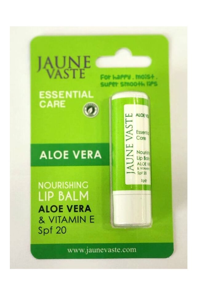 Jaune Vaste Aloe Vera Vitamin E Besleyici Dudak Balmı SPF 20 5 g Cilt Bakım Ürünü