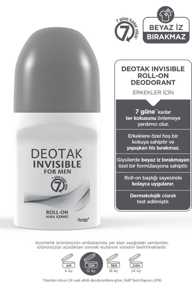 Deotak Roll-On Invisible Men 35 ml